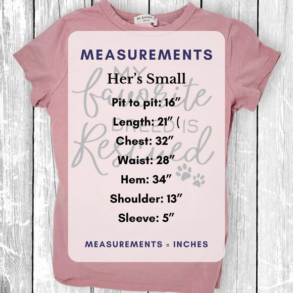Rescued Is My Favorite Breed Tee Women S Pink Dog Mom NWOT - Picture 5 of 7